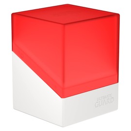 Ultimate Guard Boulder Synergy 100+, Deck Case for 100 Double-Sleeved TCG Cards, Red/White, Secure & Durable Storage for Trading Card Games