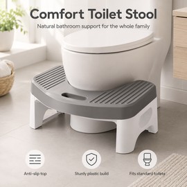 Toilet Foot Stool for Bathroom Posture – Anti-Slip Squatting Aid for Adults, Kids & Pregnant Users
