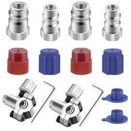 Gisafai 6 Sets Bullet Piercing Valve Kit, R12 R22 to R134A Conversion Adapter Kit,Bullet Piercing Tap Valve Compatible with AP4502525, BPV31D, GPV14, GPV31, GPV38, GPV56, MPV31