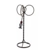 LAREDO Triple Ring Towel Holder, Metal Tassel & Rope Design-22"H.