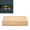 Wooden Digital Alarm Clock with Wireless Charging 3 Level Dimmer