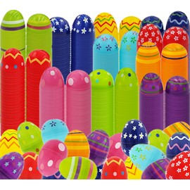 Chochkees Painted Fillable Easter Eggs with Hinge Bulk Colorful Painted Plastic Easter Eggs, Perfect for Easter Egg Hunt, Surprise Egg, Easter Hunt, 2.25" Inch Assorted Bright Colors (200-Pack)
