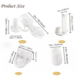 Set of 2 Roller Blind Brackets 17mm - Window Replacement Parts, Curtain Bracket Set for Blackout Roller Shutters