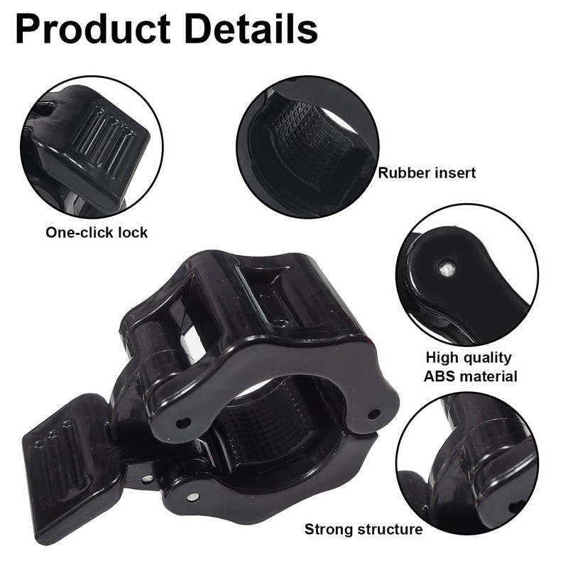 Ruayia Dumbbell Clasps, 2 Pairs of Barbell Bars, 2.5 cm,