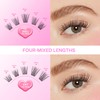 CALAILIS Individual Eyelashes, 132 Pieces, DIY Cluster Eyelashes, D Curl,