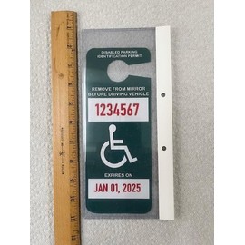 Locking Parking Permit Holder - Handicap Hangtag