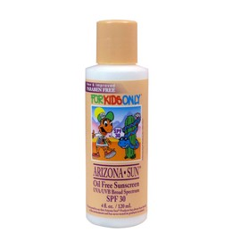Arizona Sun - Sunscreen SPF 30 For Kids – 4 oz – Total Sun Protection Lotion - Oil Free - Face and Body – Just for Kids