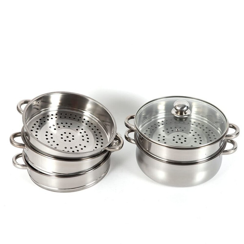 Stainless Steel Steamer, 5 Tier 26cm Steamer Cooking Steam Pot
