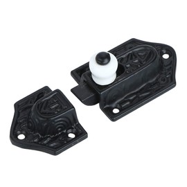 Iron Cabinet Latch, Latch for Cabinet Closet Kitchen Door with Twist Knob Design, Handmade Black Powder Finish, Antique Cabinet Latch Set of 1