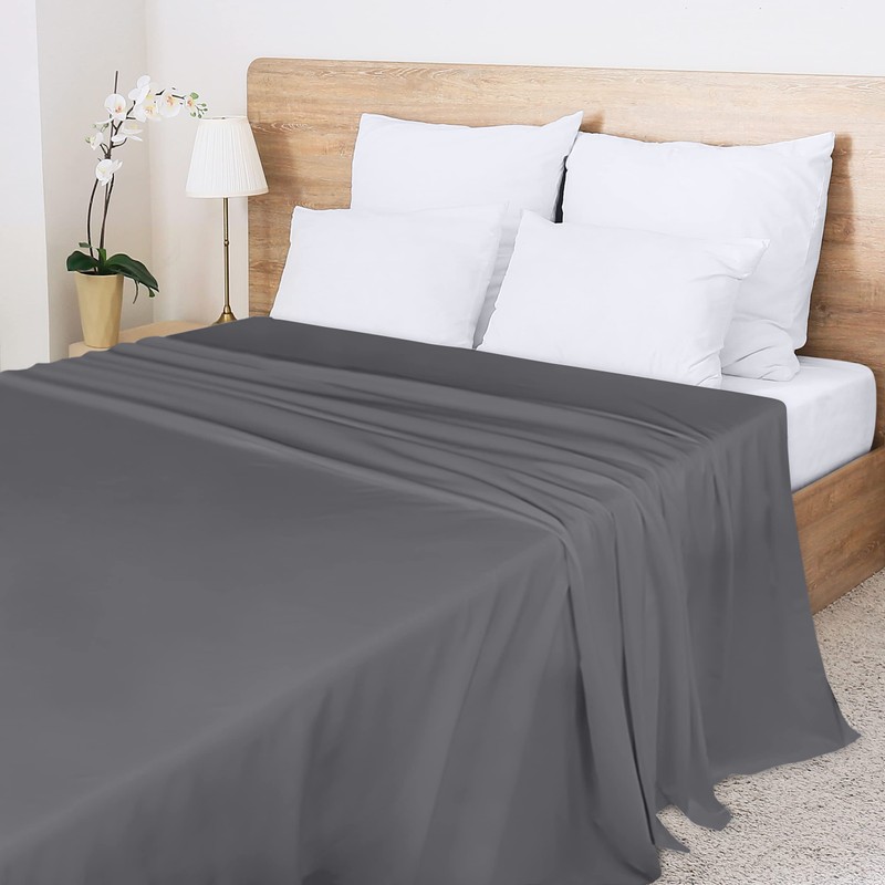 Utopia Bedding Flat Sheet - Soft Brushed Microfiber Fabric -