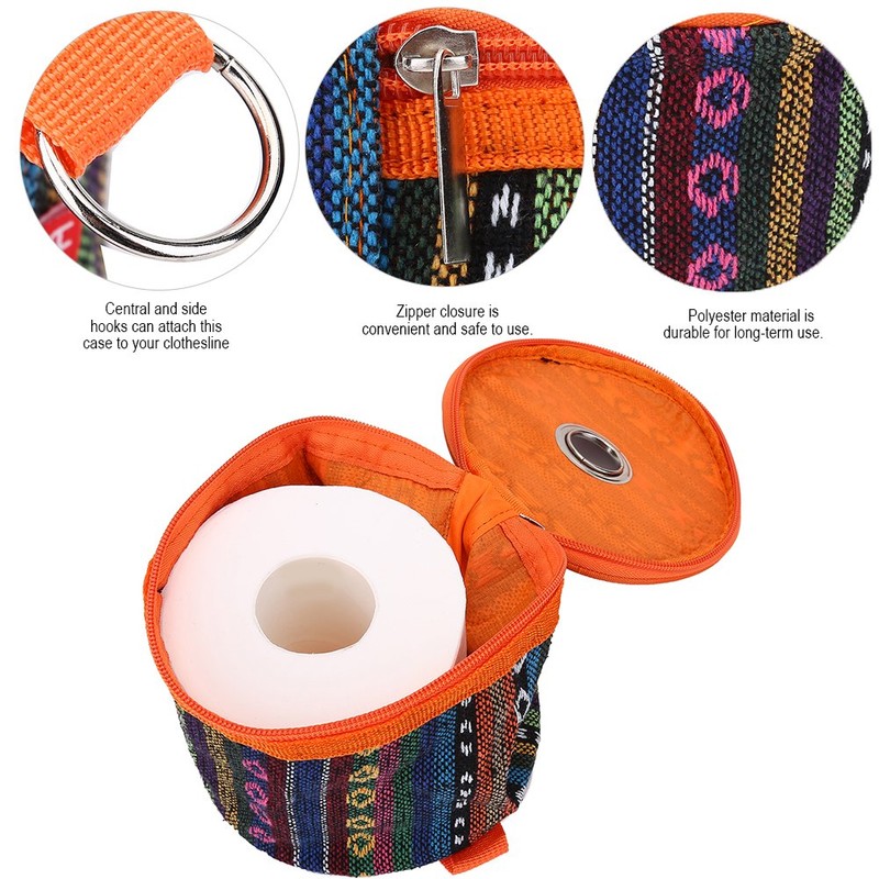 Roll Case Paper Holder, Tissue Hanging Cover Wipes Box Holder