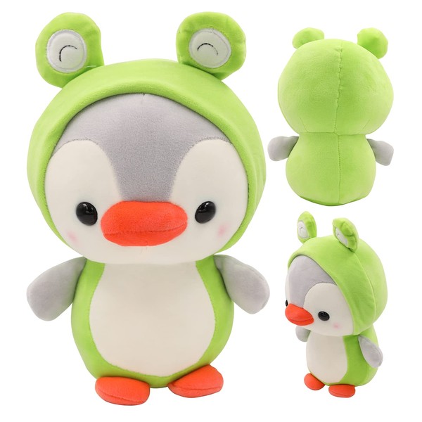 Tocwick Penguin Frog Stuffed Animal in Cute Costume, Soft Penguin