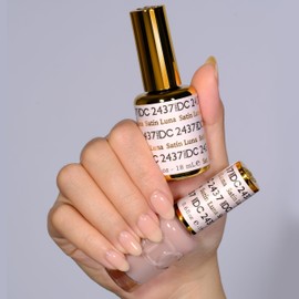 DND DC Gel Polish Set, Sheer Collection, UV/LED Gel Polish and Air Dry Nail Lacquer, Matching Chip-Free Polish Duo, 2437 Satin Luna, 0.5 Fl Oz | DAISY DND