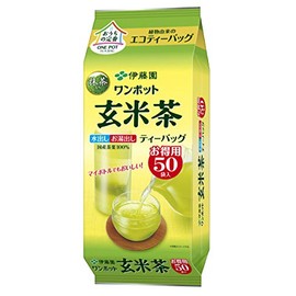 Itoen One Pot Brown Rice Tea with Matcha, 0.1 oz (3.3 g) x 50 Bags, Eco Tea Bags