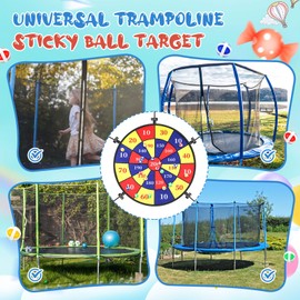 Lunmon 29" Trampoline Dart Board Game Accessories, Toss Game with 20 Sticky Balls - Indoor & Outdoor Sport Fun Trampoline Outdoor Party Accessories for Birthday Gifts (200 Score)