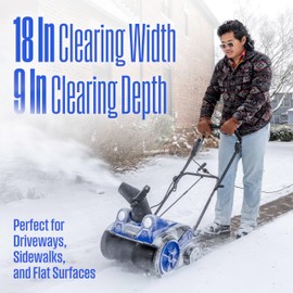 Westinghouse WSnow18 Corded Snow Blower 18 Inch, Dual LED Lights, Electric Snow Blower with 25ft Throwing Distance, Plows 650lbs/min, Adjustable Chute