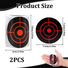 Shooting Targets Paper, 2 Rolls Reactive Shooting Targets Splatter Self Adhesive Paper Targets Reactive Targets for Shooting, Shooting Accessories for Rifle BB Gun Pellet Pistol Air Rifle Shooting