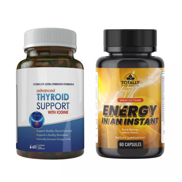 Totally Products Thyroid Support Metabolism Boost Pills Energy Booster Brain