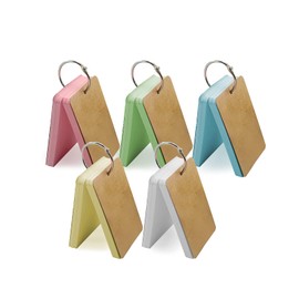 VANRA Small Cardstock Paper Colored Index Cards Blank Flash Cards Punched Study Cards, 3.5x2 inches Kraft Paper Binder Ring (5 Pastel Colors, 250 Sheets/Pack)