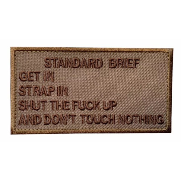 Standard Brief Army Military Tactical Patch [3.75 X 2.0 -MSB-3]