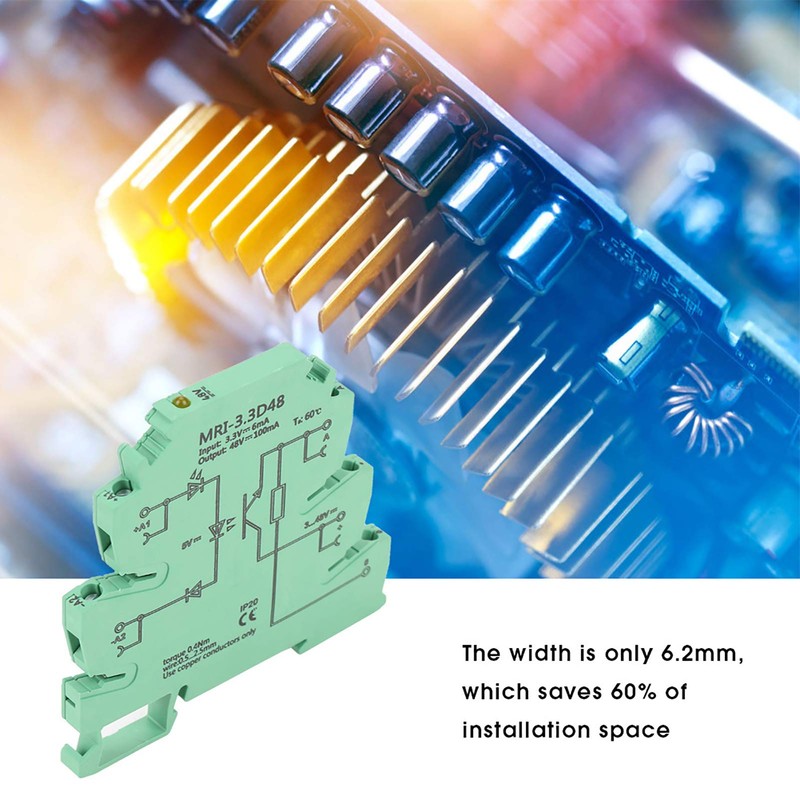 MRI-3.3D48 DC Optocoupler PLC Relay, 3.3 VDC Output 3-48 VDC