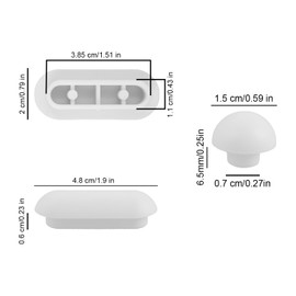 Tabanzhe Toilet WC Seat Buffer Set- 6 Pack Universal Toilet Seat Noise Dampening Bumpers Replacement Cushioning Pads,Gasket Toilet Seat Buffer Set(Grey)