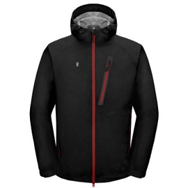 Little Donkey Andy Men's High-performance Waterproof Rain Jacket Ultra Lightweight Outdoor Rain Coat Shell for Golf Black M