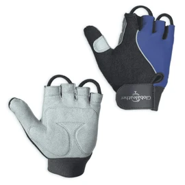 Globaleather Gel Pad Lite Wheelchair Gloves - Navy (Large) - Hardwearing, Padded Breathable Leather for Great Grip, Protection, Comfort & Durability