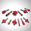 12pcs 8mm Shank Cemented Carbide Router Bit Woodworking Cutter Bit