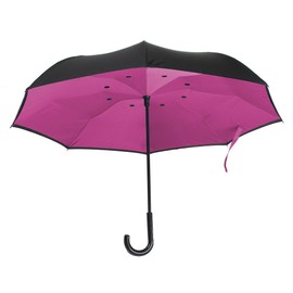 Ganz Women's Accessories Rain Automatic Open Cane Inverted Umbrella (Fuchsia)