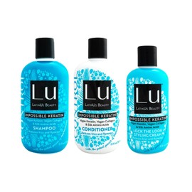 LatinUs Beauty, CONTROL Impossible Keratin, Coleccin para Cabello Shampoo  Acondicionador  Crema para Peinar                                          