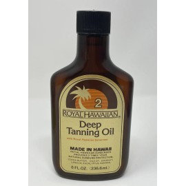 Royal Hawaiian Vintage Royal Hawaiian Deep Tanning Oil SPF 2 Honolulu Hawaii - RARE - 8 Fl Oz