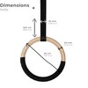 Gym Rings/Flying Rings - 2-in-1 Multifunctional Trapeze Swing with Wooden