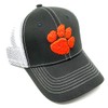 Clemson Tigers Adjustable Gray Cap Mesh Back Hat