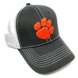Clemson Tigers Adjustable Gray Cap Mesh Back Hat