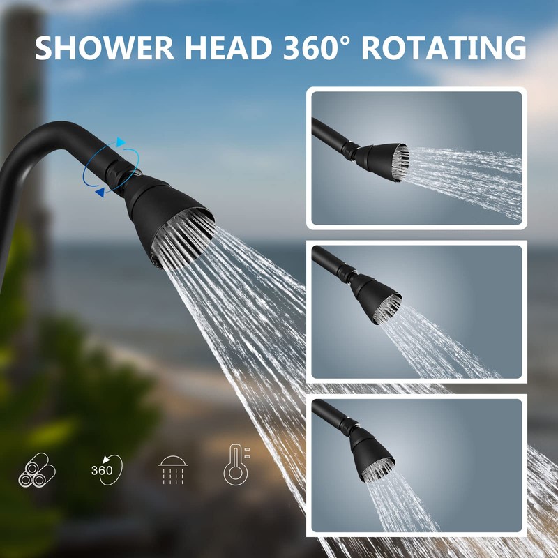 Aolemi Outdoor Shower Kit Fixtures System Faucet Single Handle with