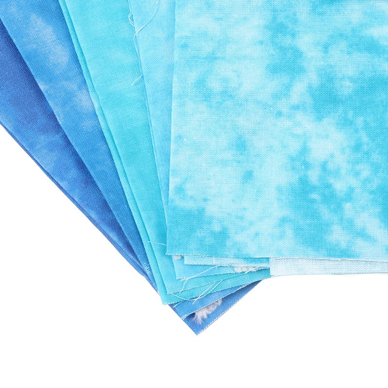 5Pcs Cotton Quilting Fabric Smudge Dyed 19.7in Long 17.7in Wide
