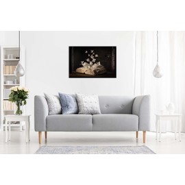 Panther Print Fine Art Prints Book Butterfly Paper cuts Artistic Framed Canvas Print, Pictures for Home Walls, Bedroom, Living Room & Bathroom Decor 31x20cm (12x8in)