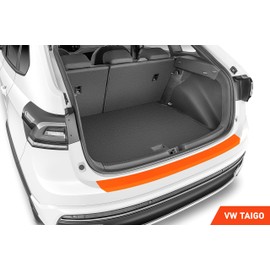 Luxshield Car Bumper Protector Set for VW Taigo CS I 2021-2024 - Rear Bumper guards for cars, anti scratch, Paint Protector For Sill Lip - Carbon Black