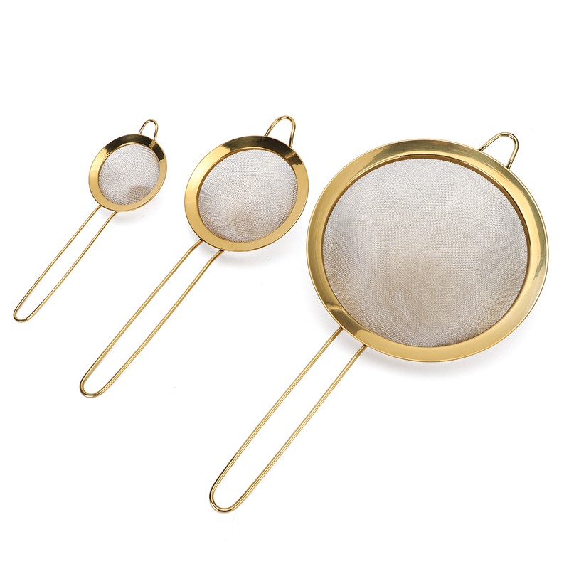 Stainless Steel Fine Mesh Oil Strainer Flour Colander Sieve Sifters
