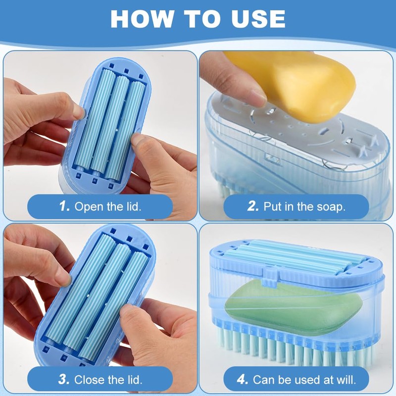 Multifunctional Laundry Soap Box for Soap Holder, Laundry Cleaning Brush