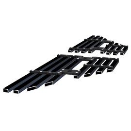 APS Compatible with Ford F-250 F-350 F-450 F-550 2008-2010 Side Vent Black Billet Front Grill Grille Insert F65542H