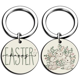 Iweca Easter Basket Stuffers For Boys Girls Easter Bunnies Gifts A Pair Of Rabbit Bunny Keychain For Friends Bestie Bro Sister Confirmation Gifts For Teen Girls Baptism Gifts For Women