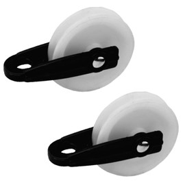 2Pcs Nylon Clothesline Pulley 2 inch Diameter Rope Pulley for Outdoor Clotheslines, Clothes Line Pulley Kit, Wire Rope Pulley Clotheslines Rope Pulley