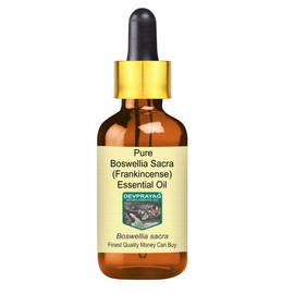 Devprayag Pure Boswellia Sacra (Frankincense) Essential Oil (Boswellia sacra) with Glass Dropper Natural Therapeutic Grade Steam Distilled 10ml (0.33 oz)
