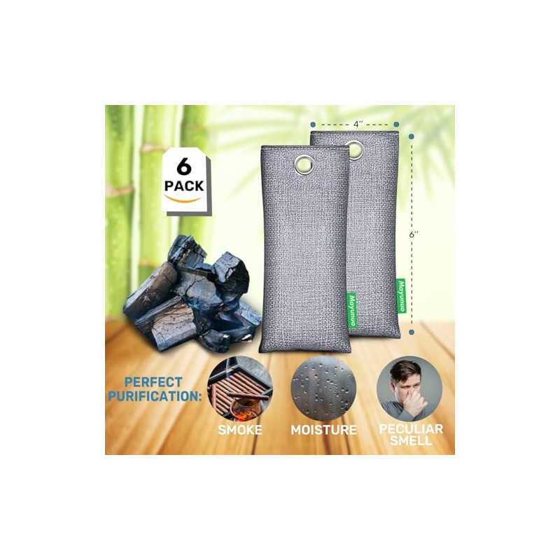 Bamboo Charcoal Odor Absorber Bags - Natural Shoe Deodorizer