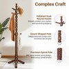 WOOW DEPOT 74" Wooden Coat Rack Stand Coat Tree Freestanding