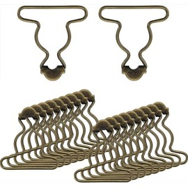 Jinshining 20Pcs Bronze Color Overall Buckles Replacement, 1.5 Inches Dungaree Suspender Clips Metal Suspender Buckles Overall for Rompers Pants Bib Sewing Accessories,Fasteners