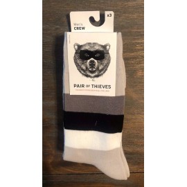 PAIR OF THIEVES ~ NWT Men's 3-Pair Crew Socks Moisture Wicking ~ Size 8-12
