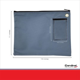 Cardinal bag supplies Interoffice Transit Mailbag, Canvas Envelope, 14 x 11 inch (Gray Blue)